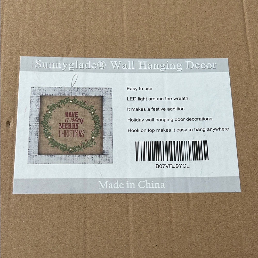 Have a Very Merry Christmas Framed LED Lit Wall Art - White Frame - Picture 4 of 5